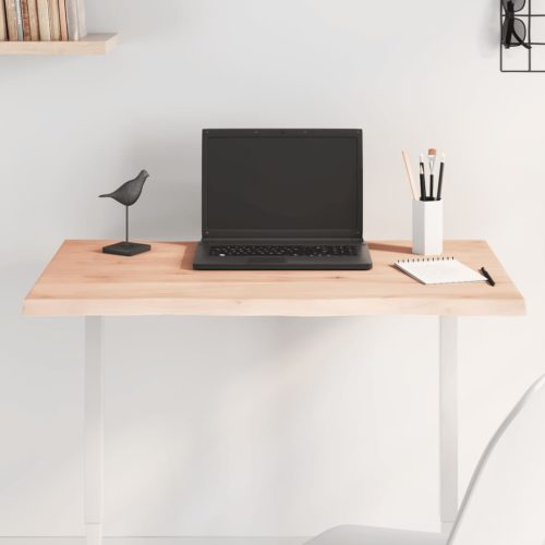 asztallap 80x50x2 cm kezeletlen tömörfa tölgyfa élőszegélyes