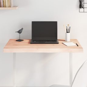   asztallap 80x50x(2-4) cm kezeletlen tömör fa élőszegélyes