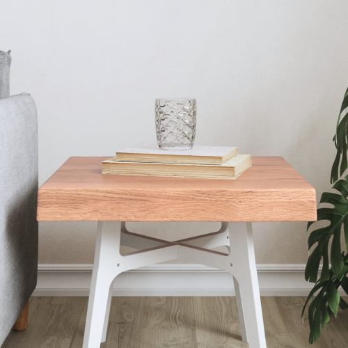 világosbarna asztallap 40x40x(2-6) cm kezelt tömör élőszegélyes
