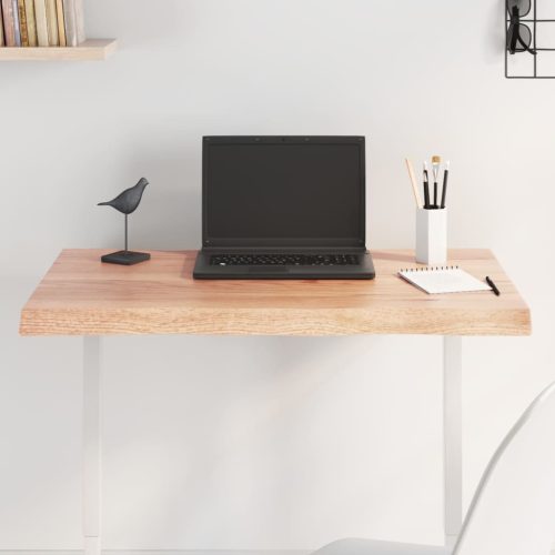 világosbarna asztallap 80x60x(2-4) cm kezelt tömör élőszegélyes