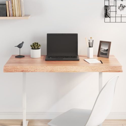világosbarna asztallap 100x60x(2-6)cm kezelt tömör élőszegélyes