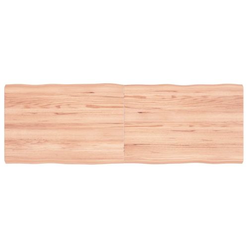 világosbarna asztallap 120x40x(2-4)cm kezelt tömör élőszegélyes