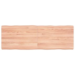   világosbarna asztallap 120x40x(2-6)cm kezelt tömör élőszegélyes