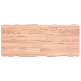   világosbarna asztallap 120x50x(2-4)cm kezelt tömör élőszegélyes