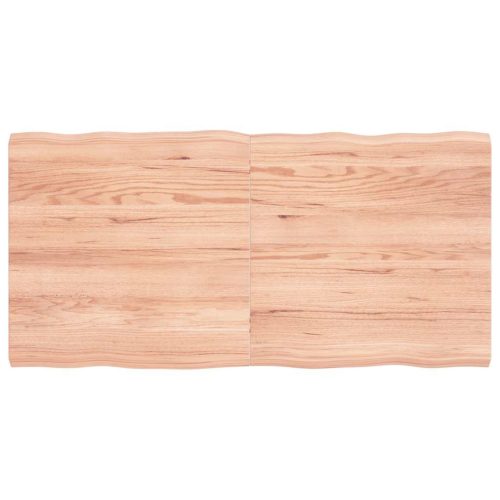 világosbarna asztallap 120x60x(2-4)cm kezelt tömör élőszegélyes