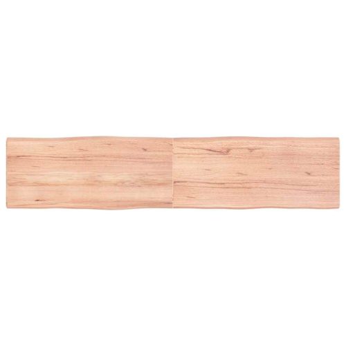 világosbarna kezelt tömör asztallap 180x40x(2-4) cm