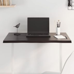   sötétbarna kezelt tömör tölgyfa asztallap 80 x 60 x 2 cm