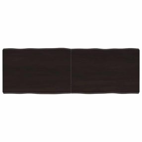 sötétbarna kezelt tömör asztallap 120x40x(2-6) cm