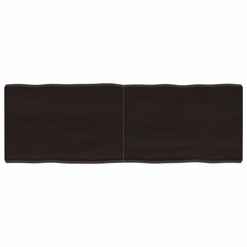sötétbarna kezelt tömör asztallap 120x40x(2-6) cm