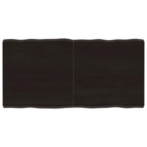sötétbarna kezelt tömör asztallap 120x60x(2-6) cm