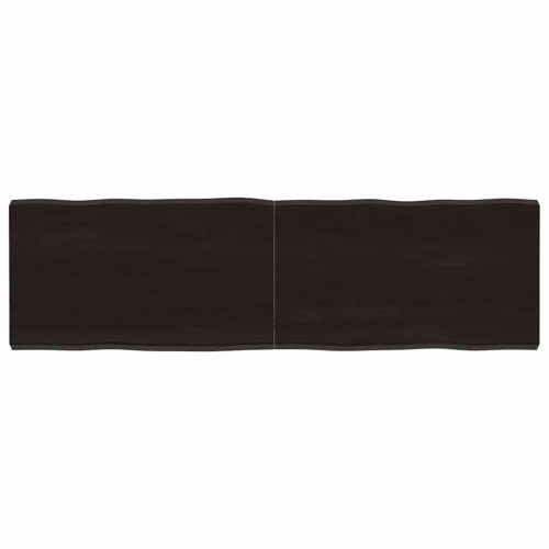 sötétbarna kezelt tömör asztallap 140x40x(2-4) cm