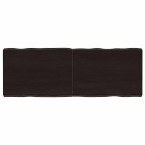sötétbarna kezelt tömör asztallap 140x50x(2-6) cm