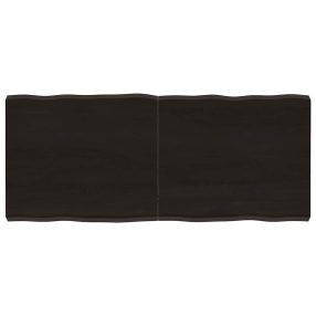 sötétbarna kezelt tömör asztallap 140x60x(2-6) cm