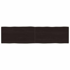 sötétbarna kezelt tömör asztallap 160x40x(2-4) cm