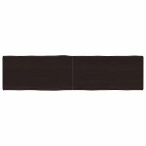 sötétbarna kezelt tömör asztallap 160x40x(2-6) cm