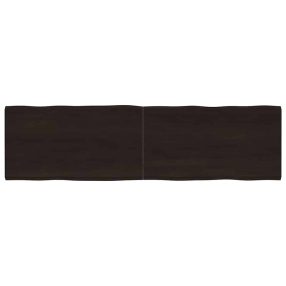 sötétbarna kezelt tömör asztallap 180x50x(2-4) cm