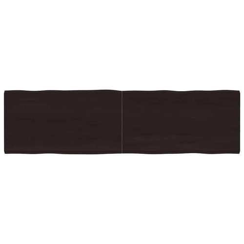 sötétbarna kezelt tömör asztallap 180x50x(2-4) cm
