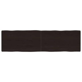sötétbarna kezelt tömör asztallap 180x50x(2-6) cm