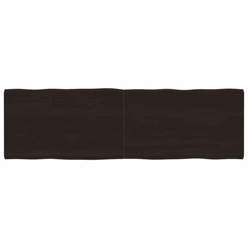sötétbarna kezelt tömör asztallap 200x60x(2-4) cm
