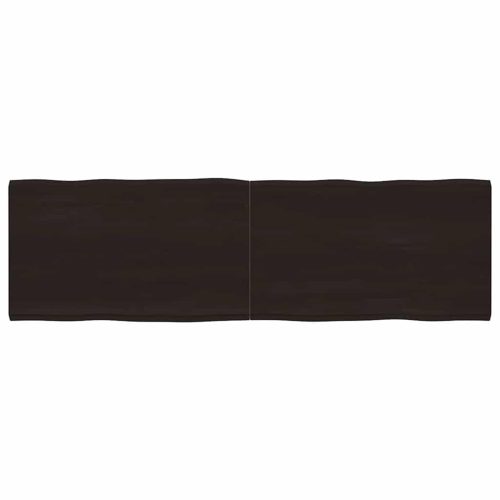 sötétbarna kezelt tömör asztallap 200x60x(2-6) cm