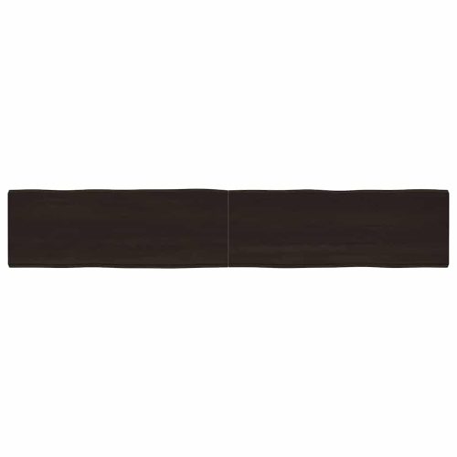 sötétbarna kezelt tömör asztallap 220x40x(2-4) cm