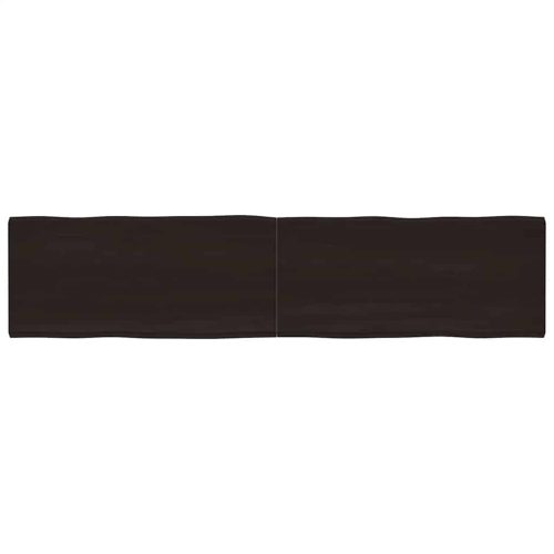 sötétbarna kezelt tömör asztallap 220x50x(2-4) cm