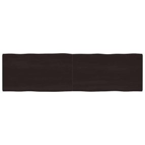 sötétbarna kezelt tömör asztallap 220x60x(2-6) cm