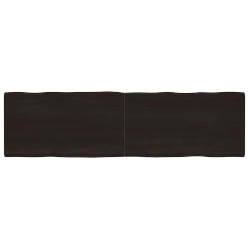 sötétbarna kezelt tömör asztallap 220x60x(2-6) cm