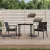 2 db fekete polyrattan kerti szék párnával 56,5 x 57 x 83 cm