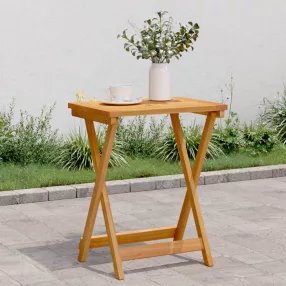 Tömör akácfa összecsukható kerti asztal 50 x 36 x 60 cm