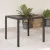 Fekete polyrattan üveglapos kerti asztal 90 x 90 x 75 cm
