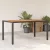 Fekete polyrattan kerti asztal akácfa lappal 150 x 90 x 75 cm