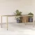 bézs polyrattan üveglapos kerti asztal 190 x 90 x 75 cm