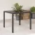 Fekete polyrattan üveglapos kerti asztal 90 x 90 x 75 cm