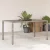 Szürke polyrattan üveglapos kerti asztal 150 x 90 x 75 cm