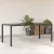 Fekete polyrattan üveglapos kerti asztal 190 x 90 x 75 cm