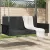 Fekete polyrattan hintapad 119 x 56 x 48 cm