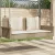 Bézs polyrattan hintapad párnával 119 x 56 x 48 cm