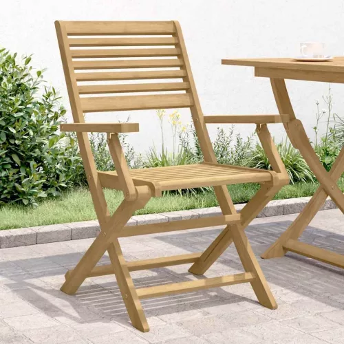Összecsukható szék 2 db 54,5x61,5x86,5 cm tömör akácfa