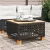 Fekete polyrattan és akácfa kerti asztal 55 x 55 x 36 cm