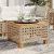 Bézs polyrattan és akácfa kerti asztal 55 x 55 x 36 cm