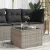 Szürke polyrattan üveglapos kerti asztal 55 x 55 x 37 cm