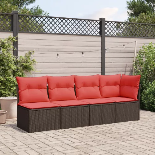 | Kerti kanapé | párnával Barna 227 x 62 x 69 cm polirattan