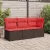 | Kerti kanapé | párnával Barna 62 x 62 x 69 cm Poli rattan