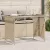 Bézs polyrattan üveglapos kerti asztal 110x68x70 cm