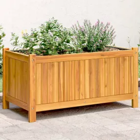   vidaXL tömör akácfa kerti virágtartó béléssel 80 x 42 x 40 cm