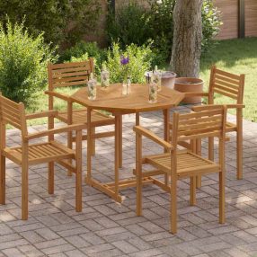 tömör tíkfa nyolcszögletű asztallap 90 x 90 x 2,5 cm