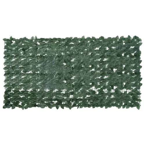 sötétzöld leveles erkélyparaván 200 x 100 cm