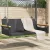 Fekete polyrattan hintapad 109 x 62 x 40 cm