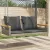 Szürke polyrattan hintapad párnákkal 109 x 62 x 40 cm